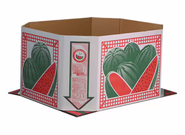 A bulk bin made of cardboard