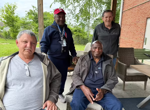 Four of the veterans living at the Joseph Center