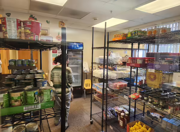 Inside of a food pantry