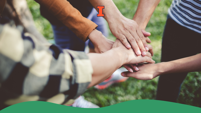 Stacking of hands of young teens to show togetherness/teamwork