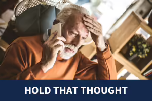 Text: Hold that thought