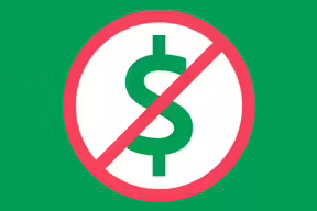 dollar sign crossed out