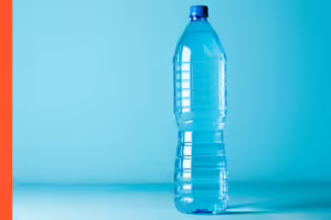 a plastic water bottle