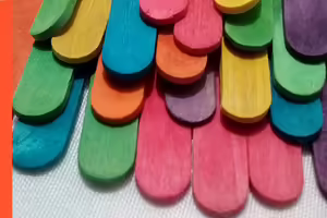 colorful popsicle sticks