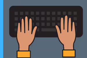 hands on a computer keyboard
