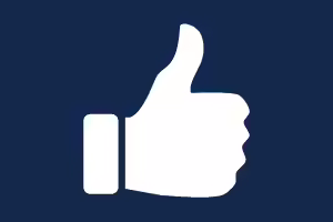 blue on white Thumbs up