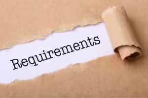 requirements written on scroll