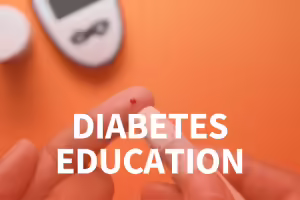 person checking sugar level for diabetes education