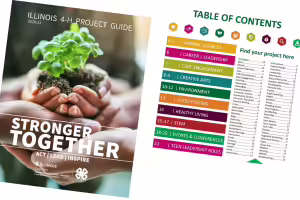 4H program guide front cover and index pages