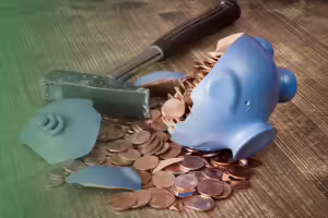 broken piggy bank
