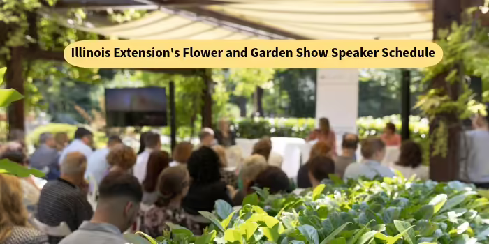 people in garden setting listening to a presenter