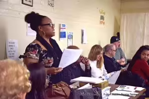 group of people at Food Pantry Network meeting