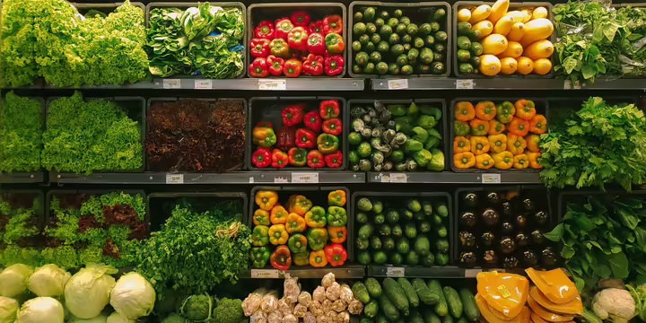 Produce in store