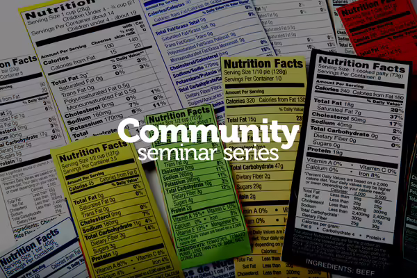 collection of nutrition labels