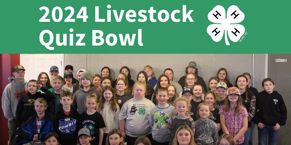 Participants of the 2024 Livestock Quiz Bowl pose for group photo. 