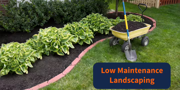 Flowerbed with hostas 