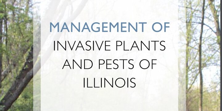 text of book cover "management of invasive plants and pests of illinois"