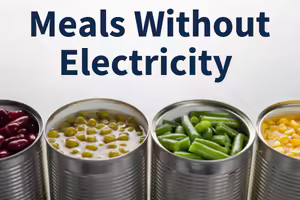 Opened canned peas, beans, and corn 