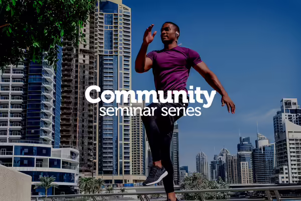 man running down street