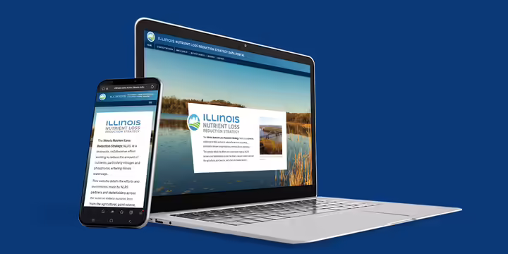 A computer and smartphone displaying the NLRS Data Portal