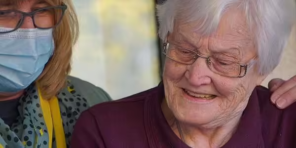 Nurse with elderly woman