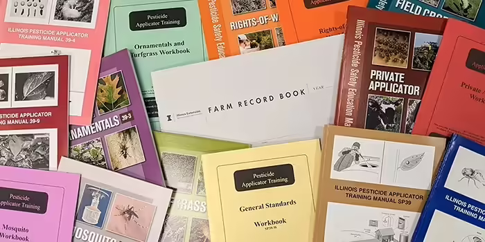 A large stack of resource books 