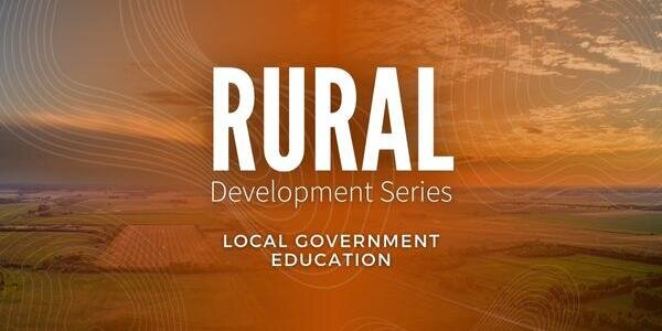 Text, Rural Development Series Local Government Education on Orange background