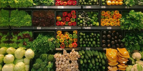 Image of Vegetables in a grocery store