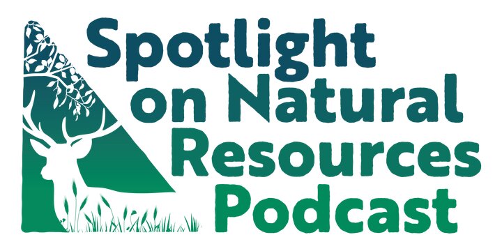 deer silhouette with words "spotlight on natural resources podcast"