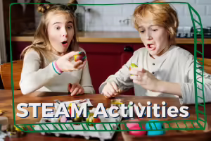 kids playing at table