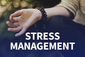 Person doing meditation for stress management