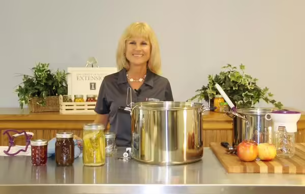 woman with pots and jars