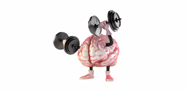 A brain lifting weights.
