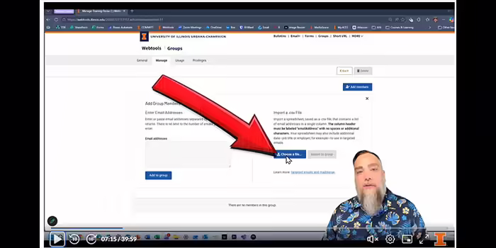 Webtools Training Video Screenshot