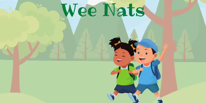 children playing in nature