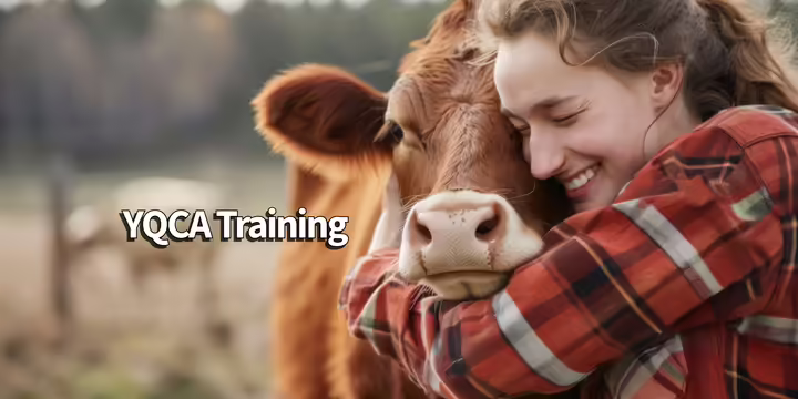 girl giving a cow a hug