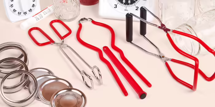group of utensils commonly used for canning
