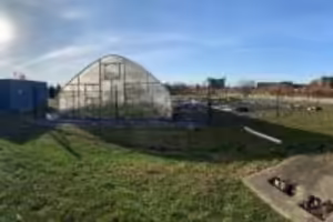 urban farm with high tunnel