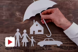 cutouts of people holding umbrella 