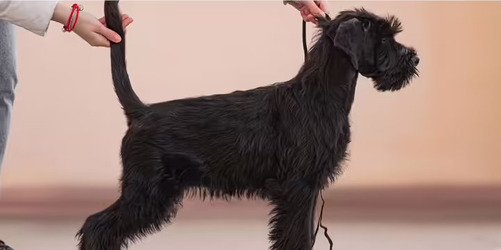 A dog in a show stance 