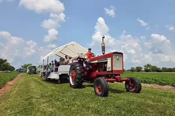 people mover at Ewing Research Center demonstration field day