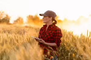 Farmer in field