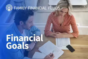 couple at table looking at papers