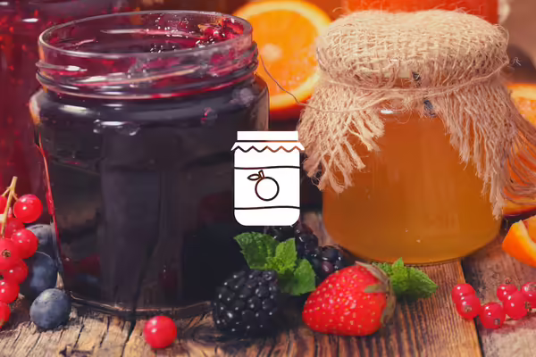 jelly and jam bottles