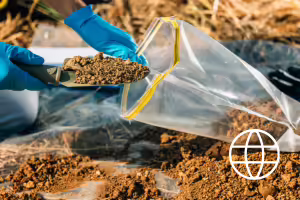 collecting soil samples