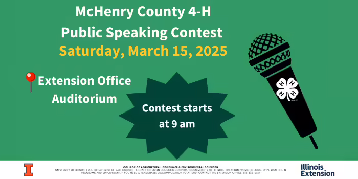 McHenry 4-H public speaking contest flyer