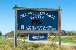 Orr Beef Research Center Sign
