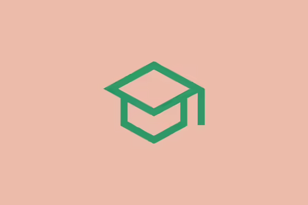 A green graduation cap