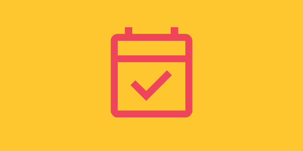 image of calendar page with checkmark