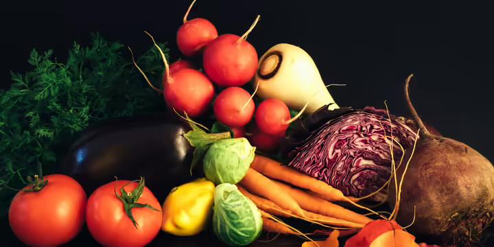 vegetables in a group